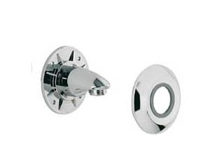 AQUALISA 215035 WALL OUTLET ASSEMBLY - WHITE/CHROME