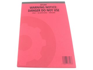 Atom Warning/Danger Do Not Use Notice - Pack of 50