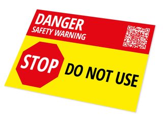 Atom Danger Safety Warning Do Not Use Label - Pack of 10