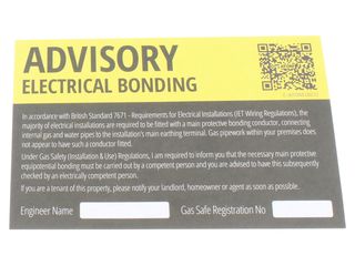 Atom Electrical Bonding Label - Pack of 10
