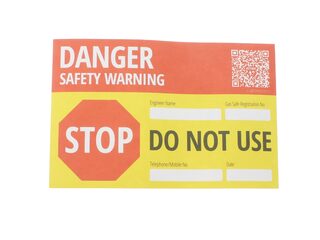 Atom Danger Safety Warning Do Not Use (With Gsr Fields) Label (Pk10)