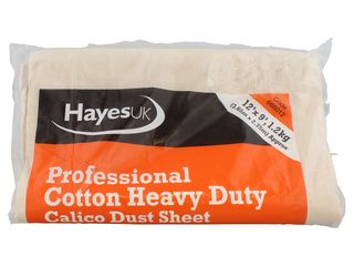 1640565 Hayes 666012 12' X 9' Professional Cotton Dustsheet