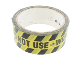DO NOT USE TAPE 38MM X 33 METRES BLACK ON YELLOW