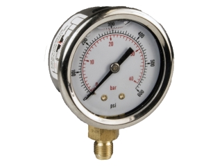 EOGB G04-0006 PRESSURE GAUGE 0-600 PSI 1/8" BOT ENTRY GLYC FILD