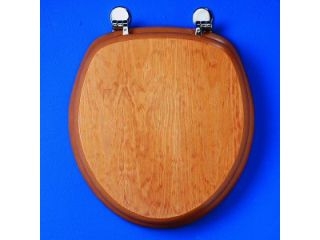 ISAS E4590PL TRADITIONAL TOILET SEAT & COVER MAPLE EFFECT