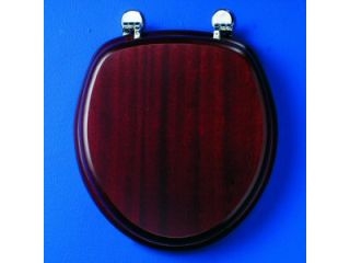 ISAS E4770FH TRADITIONAL TOILET SEAT & COVER MAHOGANY EFFECT