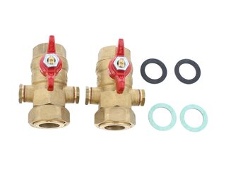 ALTECNIC F19518 PAIR OF BALL VALVES STRAIGHT WITH PRESSURE PORT