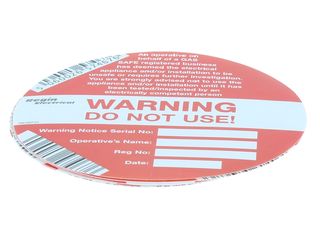 Regin REGEP21 Electrical Warning - Do Not Use Sticker (8)