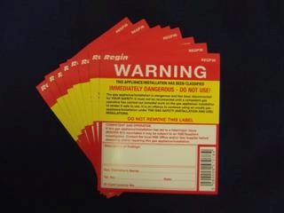 REGIN REGP30 WARNING APPLIANCE UNSAFE STICKER (8)