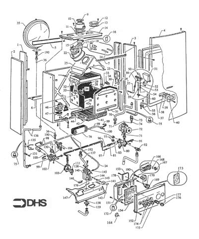 Exploded Diagram for BOILER COMPLETE