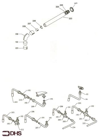 Exploded Diagram for FLUE - WATER FITTINGS