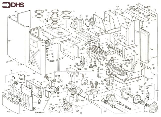 Exploded Diagram for BOILER COMPLETE