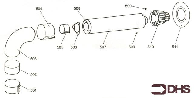 Exploded Diagram for FLUE COMPONENTS