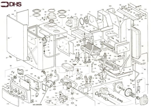 Exploded Diagram for BOILER COMPLETE