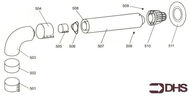 Exploded Diagram for FLUE COMPONENTS