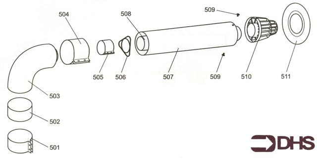 Exploded Diagram for FLUE COMPONENTS