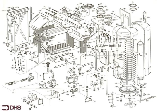 Exploded Diagram for BOILER COMPLETE