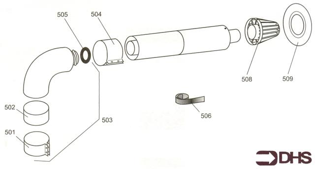 Exploded Diagram for FLUE COMPONENTS
