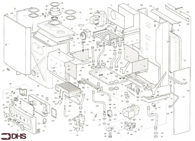 Exploded Diagram for BOILER COMPLETE