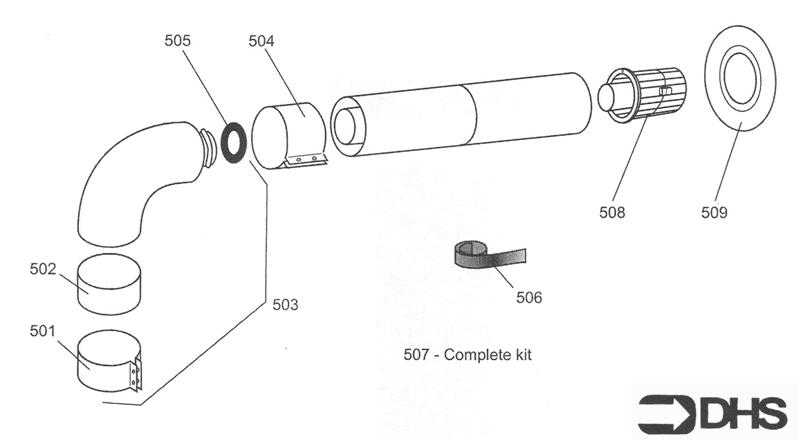 Exploded Diagram for FLUE COMPONENTS