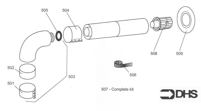 Exploded Diagram for FLUE COMPONENTS