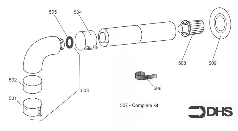 Exploded Diagram for FLUE COMPONENTS