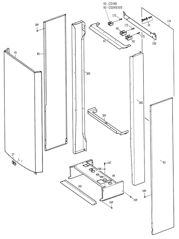 Exploded Diagram for CASE ASSEMBLY
