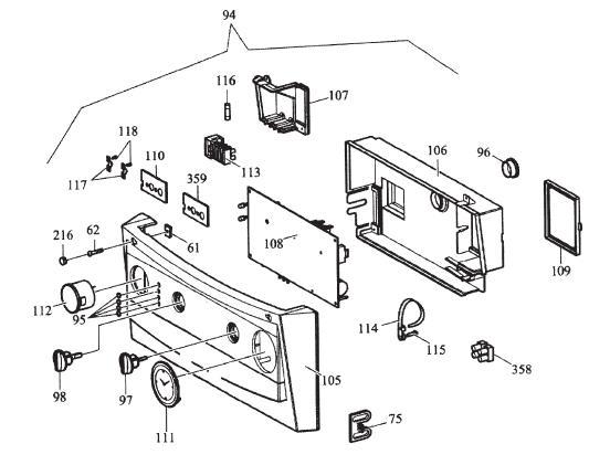 Exploded Diagram for CONTROL PANEL