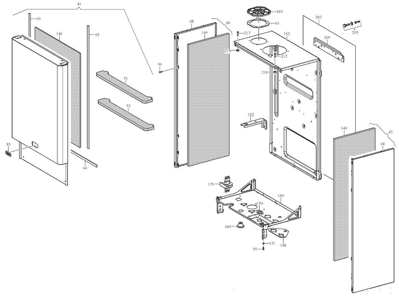 Exploded Diagram for CASE ASSEMBLY