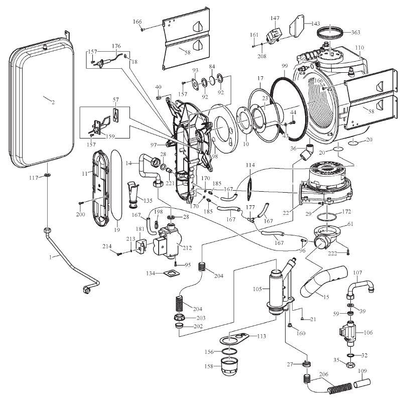 Exploded Diagram for HEAT EXCHANGER/FAN ASSY