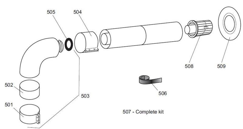 Exploded Diagram for FLUE PARTS