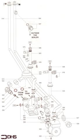 Exploded Diagram for WATER SECTION ASSY