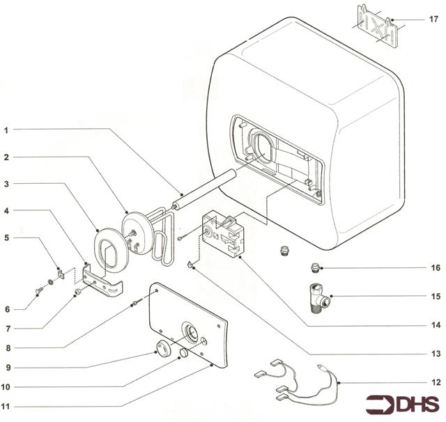 Exploded Diagram for ELECTRIC WATER HEATER COMPLETE