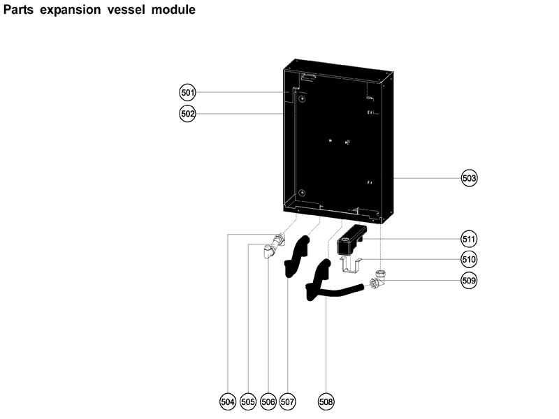 Exploded Diagram for EXPANSION VESSEL MODULE