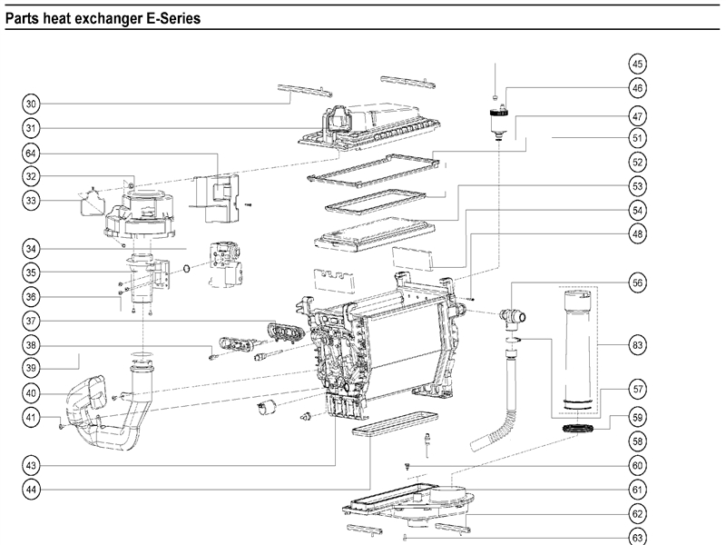 Exploded Diagram for HEAT EXCHANGER