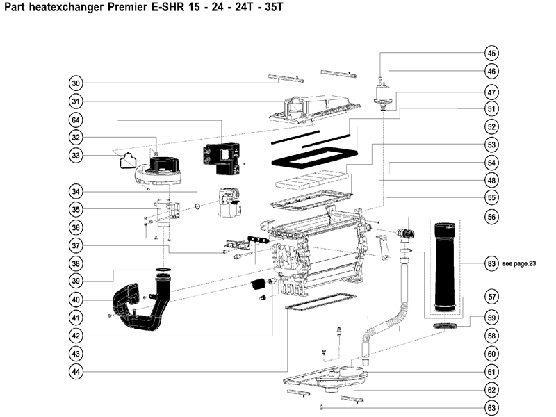 Exploded Diagram for HEAT EXCHANGER