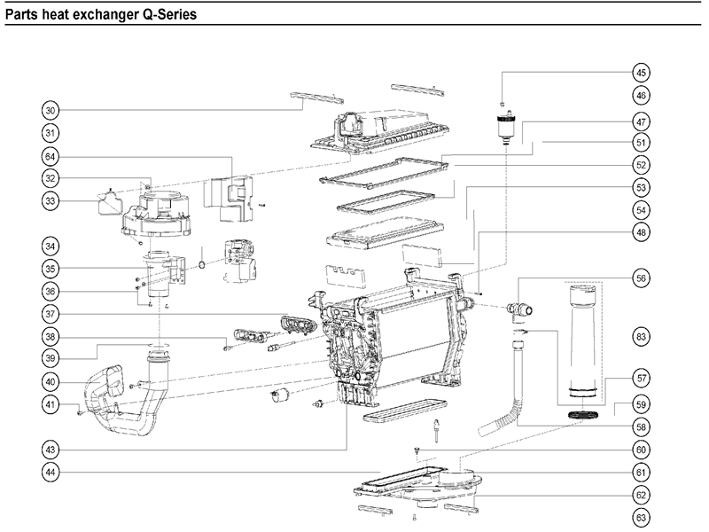 Exploded Diagram for HEAT EXCHANGER