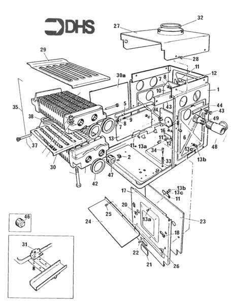 Exploded Diagram for COMBUSTION BOX