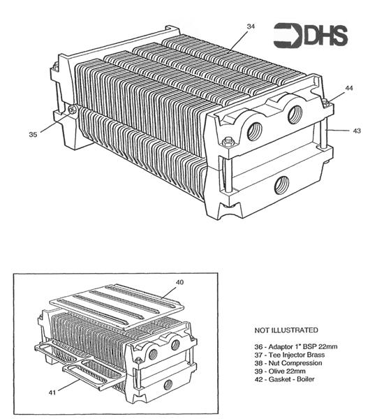 Exploded Diagram for HEAT EXCHANGER
