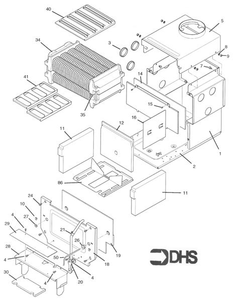Exploded Diagram for COMBUSTION BOX