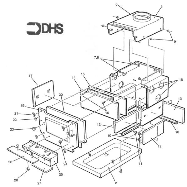Exploded Diagram for COMBUSTION BOX