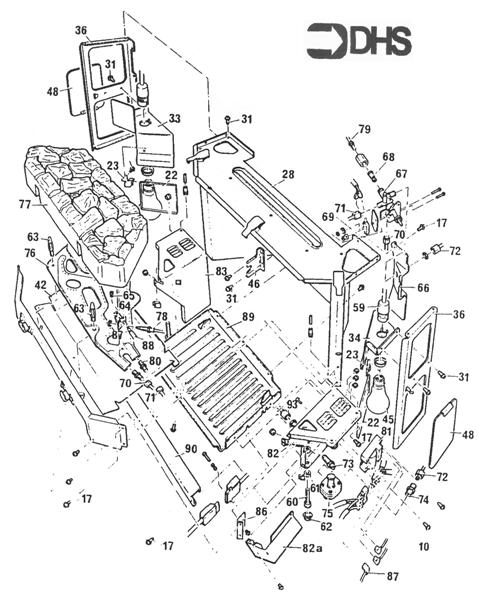 Exploded Diagram for CERAMICS & COMBUSTION BOX