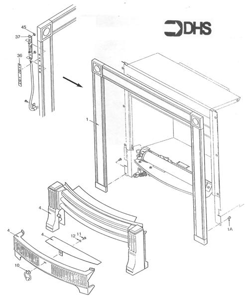 Exploded Diagram for FIRE SURROUND/FENDER ASSY