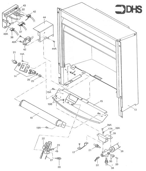 Exploded Diagram for BOX COMBUSTION/CONTROLS