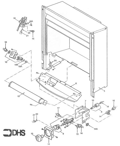 Exploded Diagram for BOX COMBUSTION/CONTROLS