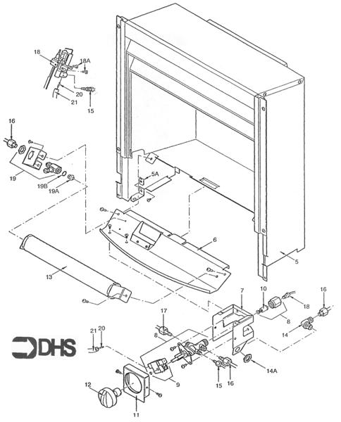 Exploded Diagram for BOX COMBUSTION/CONTROLS