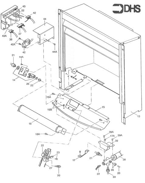 Exploded Diagram for BOX COMBUSTION/CONTROLS