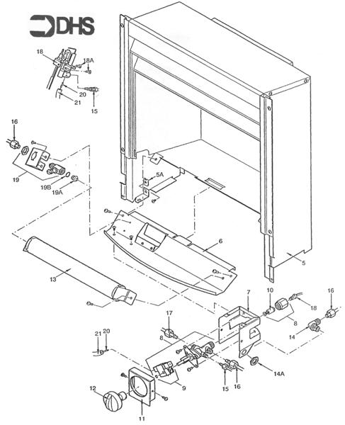 Exploded Diagram for BOX COMBUSTION/CONTROLS