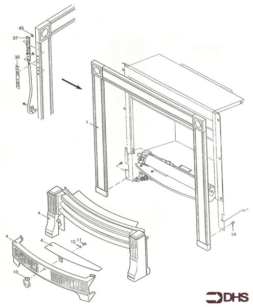 Exploded Diagram for FIRE SURROUND/FENDER ASSY