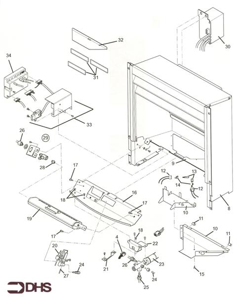 Exploded Diagram for BOX COMBUSTION/CONTROLS